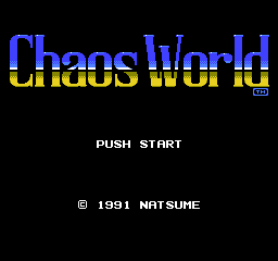Chaos World title screen for Famicom